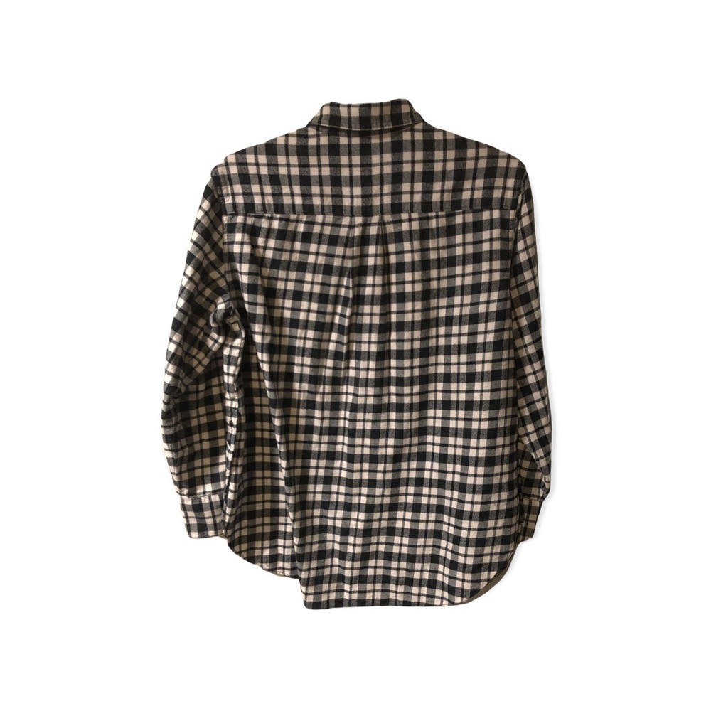 Madewell black and white flannel with side buttons. - Picture 2 of 4